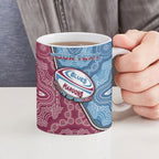 Personalised New South Wales And Queensland Ceramic Mug Cockroaches With Frogs Aboriginal Art