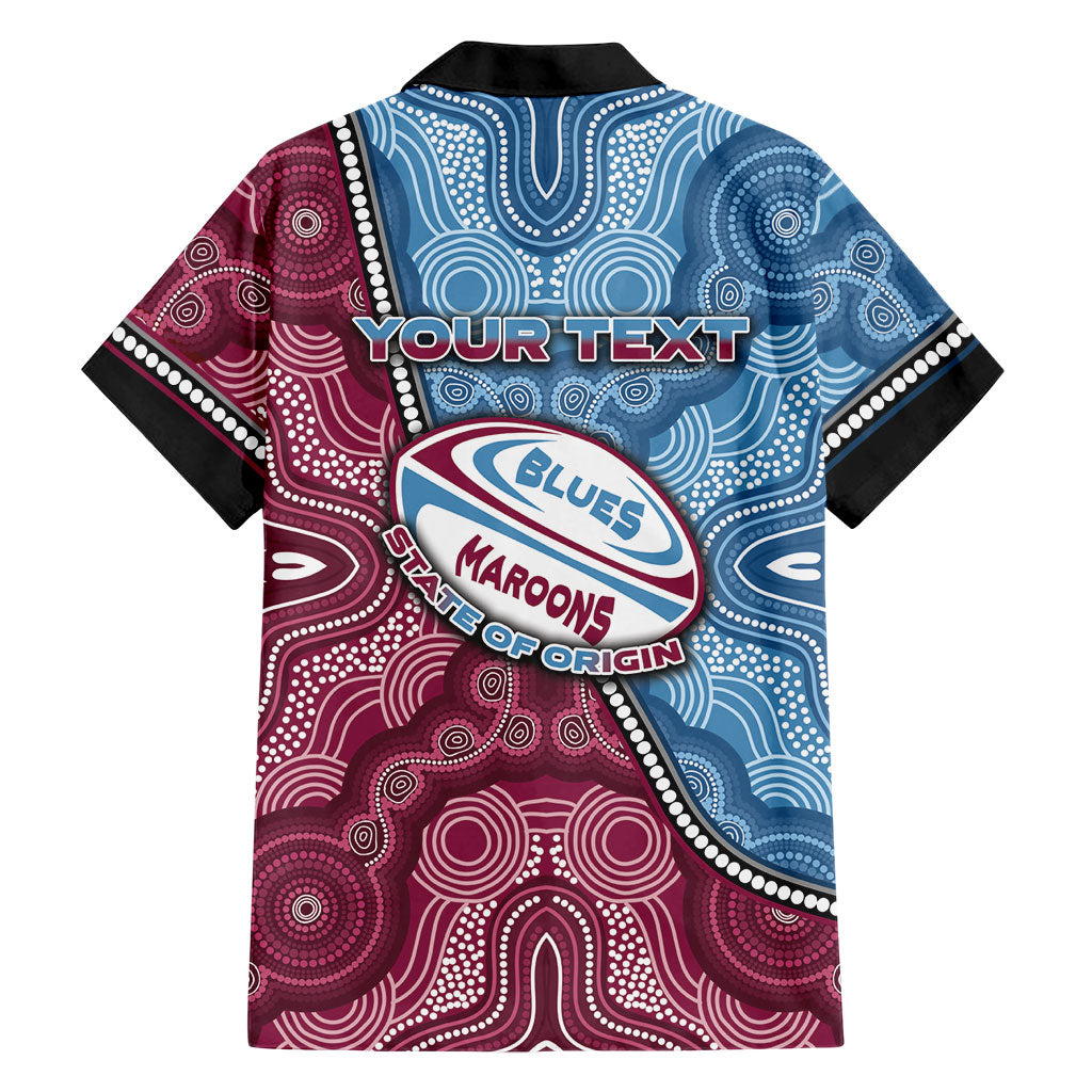 Personalised New South Wales And Queensland Family Matching Off Shoulder Short Dress and Hawaiian Shirt Cockroaches With Frogs Aboriginal Art