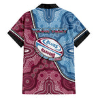 Personalised New South Wales And Queensland Family Matching Puletasi and Hawaiian Shirt Cockroaches With Frogs Aboriginal Art