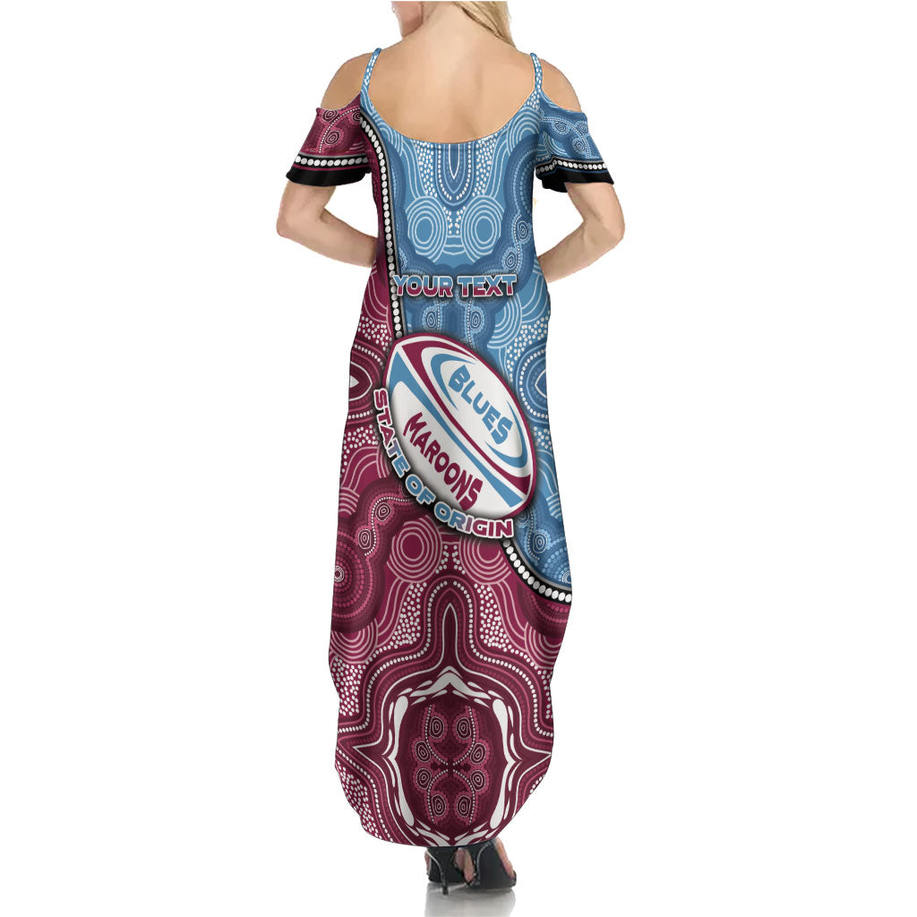 Personalised New South Wales And Queensland Family Matching Summer Maxi Dress and Hawaiian Shirt Cockroaches With Frogs Aboriginal Art