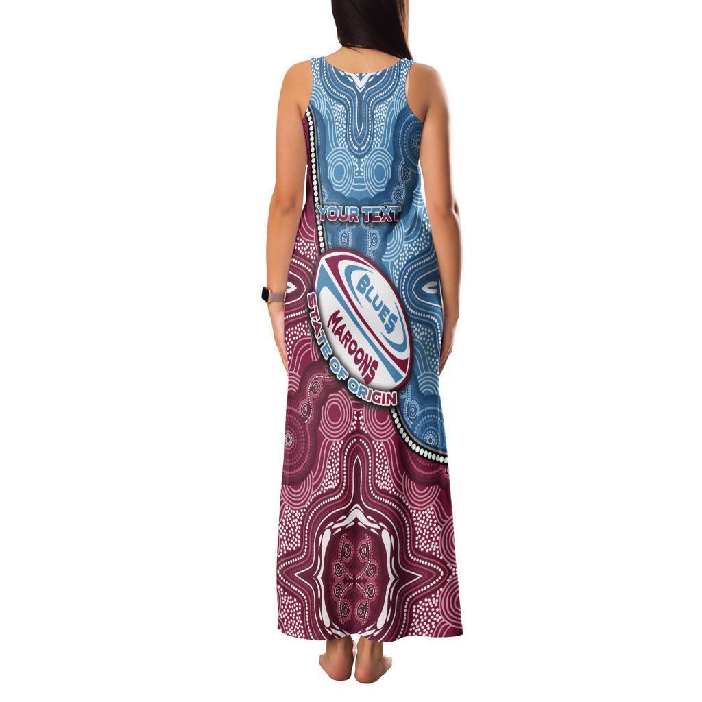Personalised New South Wales And Queensland Family Matching Tank Maxi Dress and Hawaiian Shirt Cockroaches With Frogs Aboriginal Art