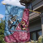 New South Wales And Queensland Garden Flag Cockroaches With Frogs Aboriginal Art