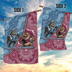 New South Wales And Queensland Garden Flag Cockroaches With Frogs Aboriginal Art