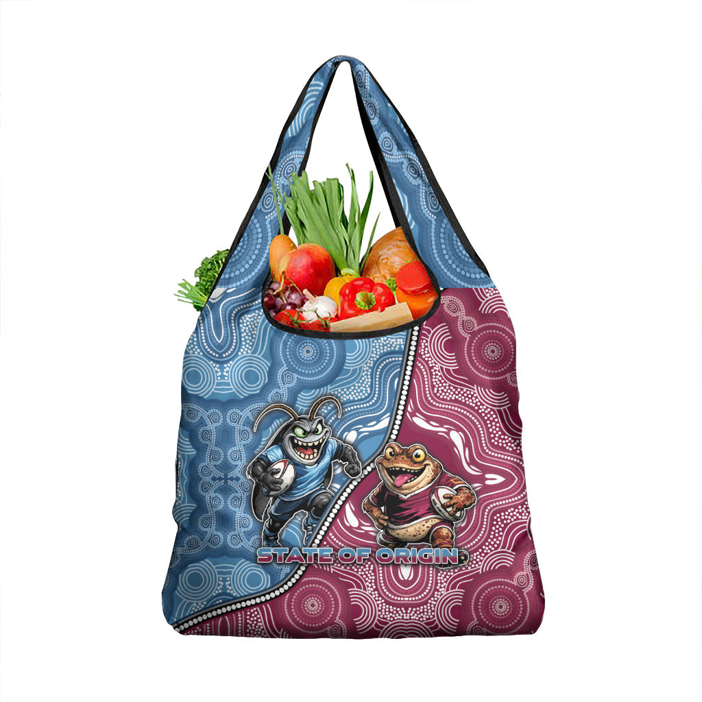 New South Wales And Queensland Grocery Bag Cockroaches With Frogs Aboriginal Art