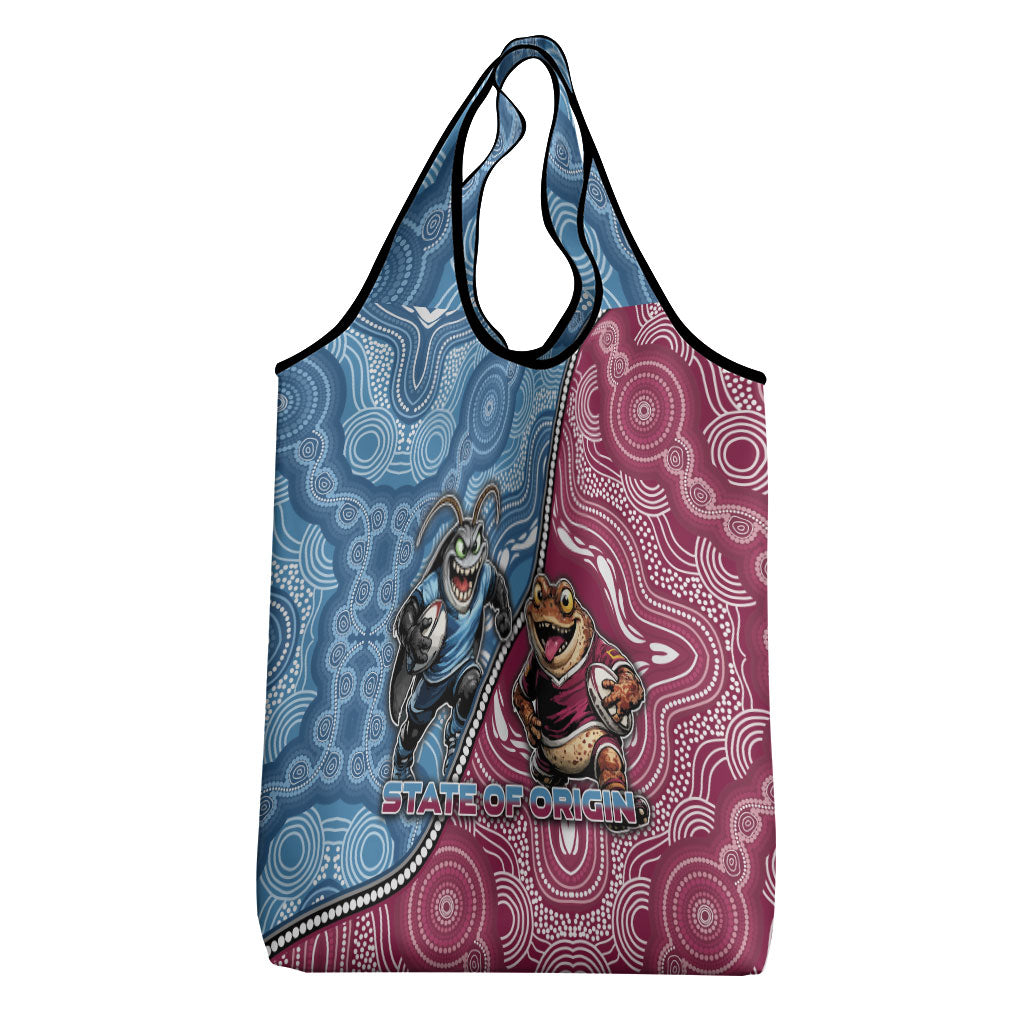 New South Wales And Queensland Grocery Bag Cockroaches With Frogs Aboriginal Art