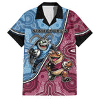 Personalised New South Wales And Queensland Hawaiian Shirt Cockroaches With Frogs Aboriginal Art