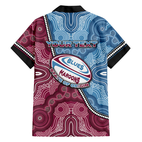 Personalised New South Wales And Queensland Hawaiian Shirt Cockroaches With Frogs Aboriginal Art