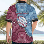 Personalised New South Wales And Queensland Hawaiian Shirt Cockroaches With Frogs Aboriginal Art