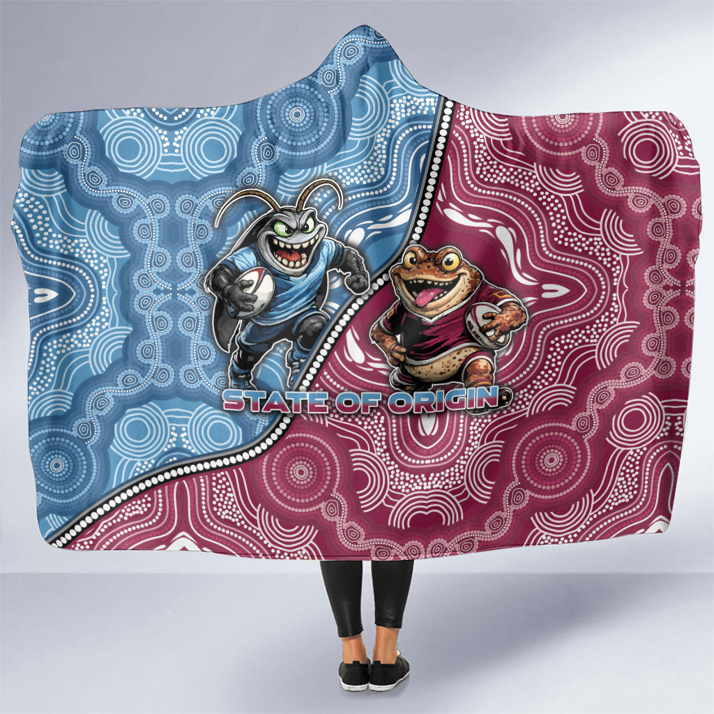New South Wales And Queensland Hooded Blanket Cockroaches With Frogs Aboriginal Art