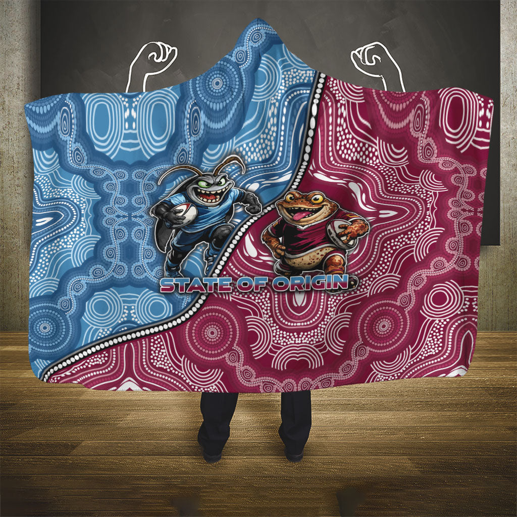 New South Wales And Queensland Hooded Blanket Cockroaches With Frogs Aboriginal Art