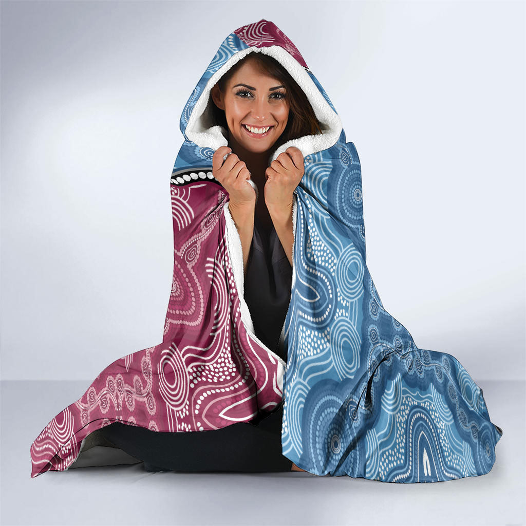 New South Wales And Queensland Hooded Blanket Cockroaches With Frogs Aboriginal Art