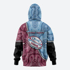 Personalised New South Wales And Queensland Hoodie Cockroaches With Frogs Aboriginal Art