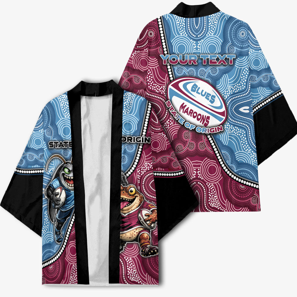 Personalised New South Wales And Queensland Kimono Cockroaches With Frogs Aboriginal Art