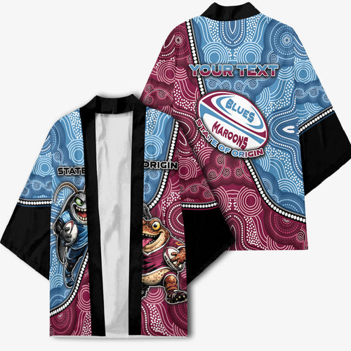 Personalised New South Wales And Queensland Kimono Cockroaches With Frogs Aboriginal Art