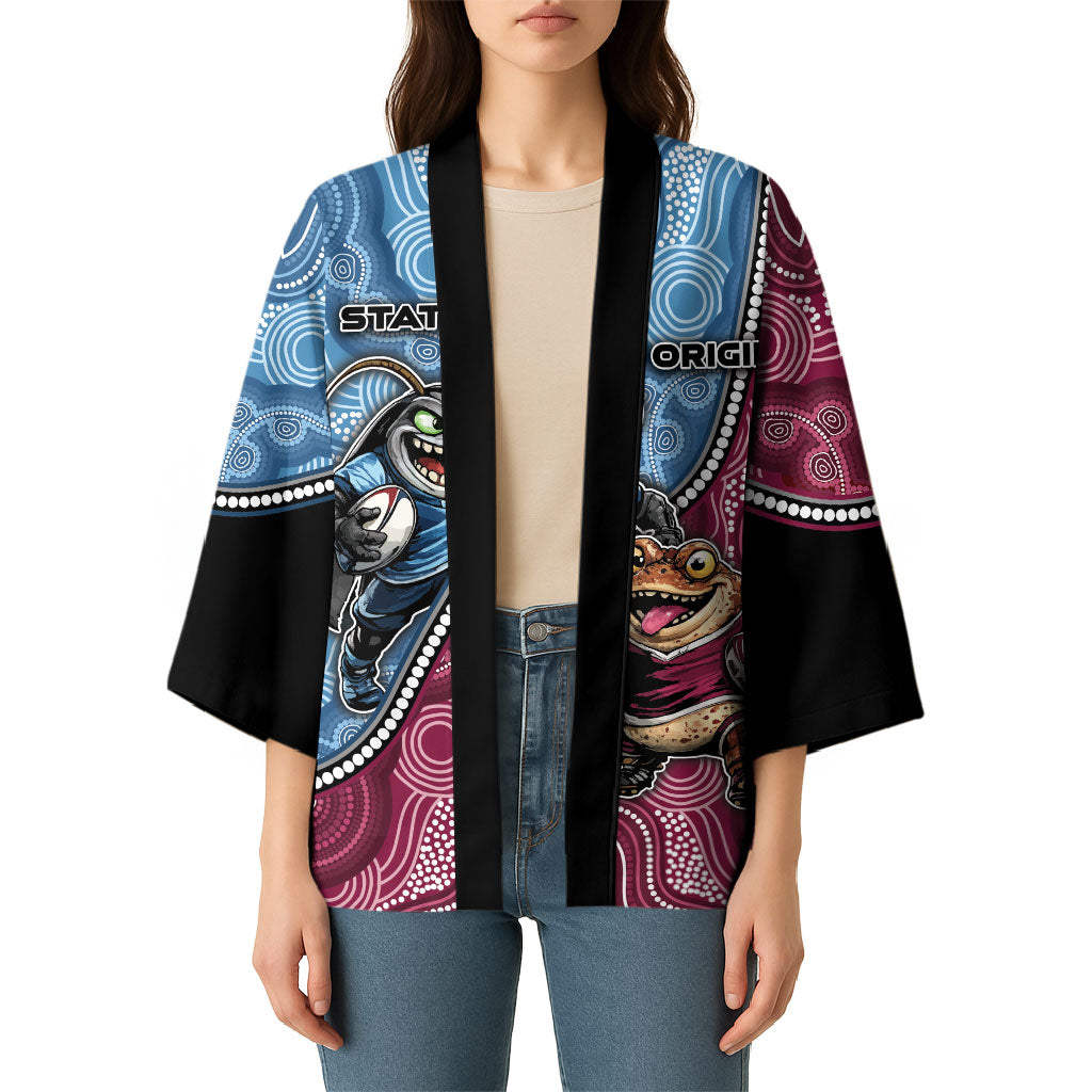 Personalised New South Wales And Queensland Kimono Cockroaches With Frogs Aboriginal Art