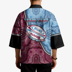 Personalised New South Wales And Queensland Kimono Cockroaches With Frogs Aboriginal Art