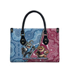 New South Wales And Queensland Leather Bag Cockroaches With Frogs Aboriginal Art