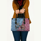New South Wales And Queensland Leather Bag Cockroaches With Frogs Aboriginal Art
