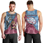Personalised New South Wales And Queensland Men Tank Top Cockroaches With Frogs Aboriginal Art