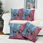 New South Wales And Queensland Pillow Cover Cockroaches With Frogs Aboriginal Art