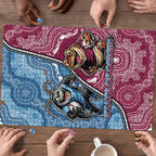 New South Wales And Queensland Puzzle Cockroaches With Frogs Aboriginal Art