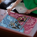 New South Wales And Queensland Puzzle Cockroaches With Frogs Aboriginal Art