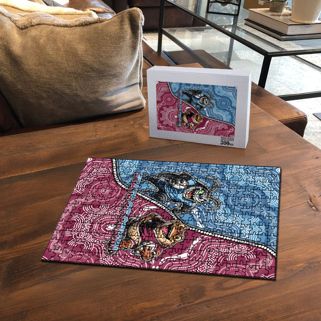 New South Wales And Queensland Puzzle Cockroaches With Frogs Aboriginal Art