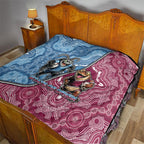 New South Wales And Queensland Quilt Cockroaches With Frogs Aboriginal Art