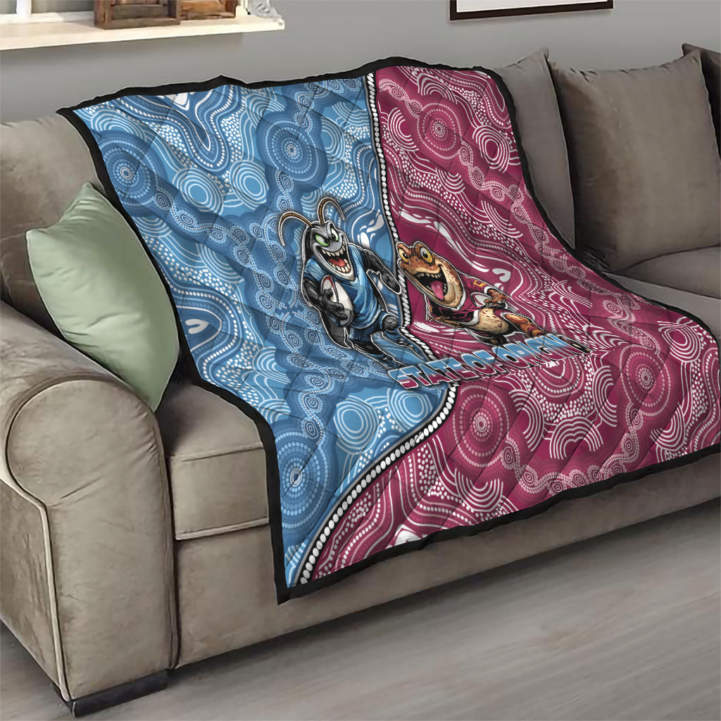 New South Wales And Queensland Quilt Cockroaches With Frogs Aboriginal Art