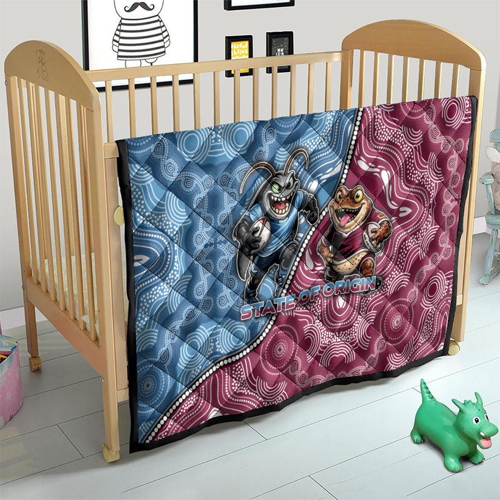 New South Wales And Queensland Quilt Cockroaches With Frogs Aboriginal Art