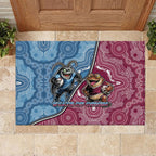 New South Wales And Queensland Rubber Doormat Cockroaches With Frogs Aboriginal Art