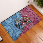 New South Wales And Queensland Rubber Doormat Cockroaches With Frogs Aboriginal Art