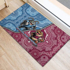 New South Wales And Queensland Rubber Doormat Cockroaches With Frogs Aboriginal Art