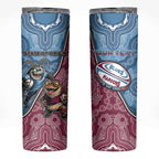 Personalised New South Wales And Queensland Skinny Tumbler Cockroaches With Frogs Aboriginal Art