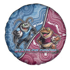 New South Wales And Queensland Spare Tire Cover Cockroaches With Frogs Aboriginal Art