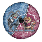 New South Wales And Queensland Spare Tire Cover Cockroaches With Frogs Aboriginal Art