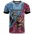 Personalised New South Wales And Queensland T Shirt Cockroaches With Frogs Aboriginal Art
