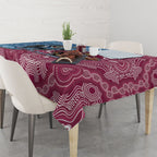 New South Wales And Queensland Tablecloth Cockroaches With Frogs Aboriginal Art