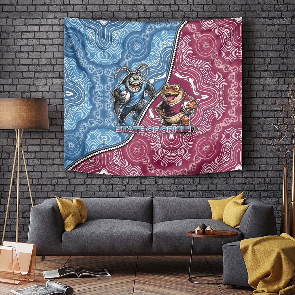 New South Wales And Queensland Tapestry Cockroaches With Frogs Aboriginal Art