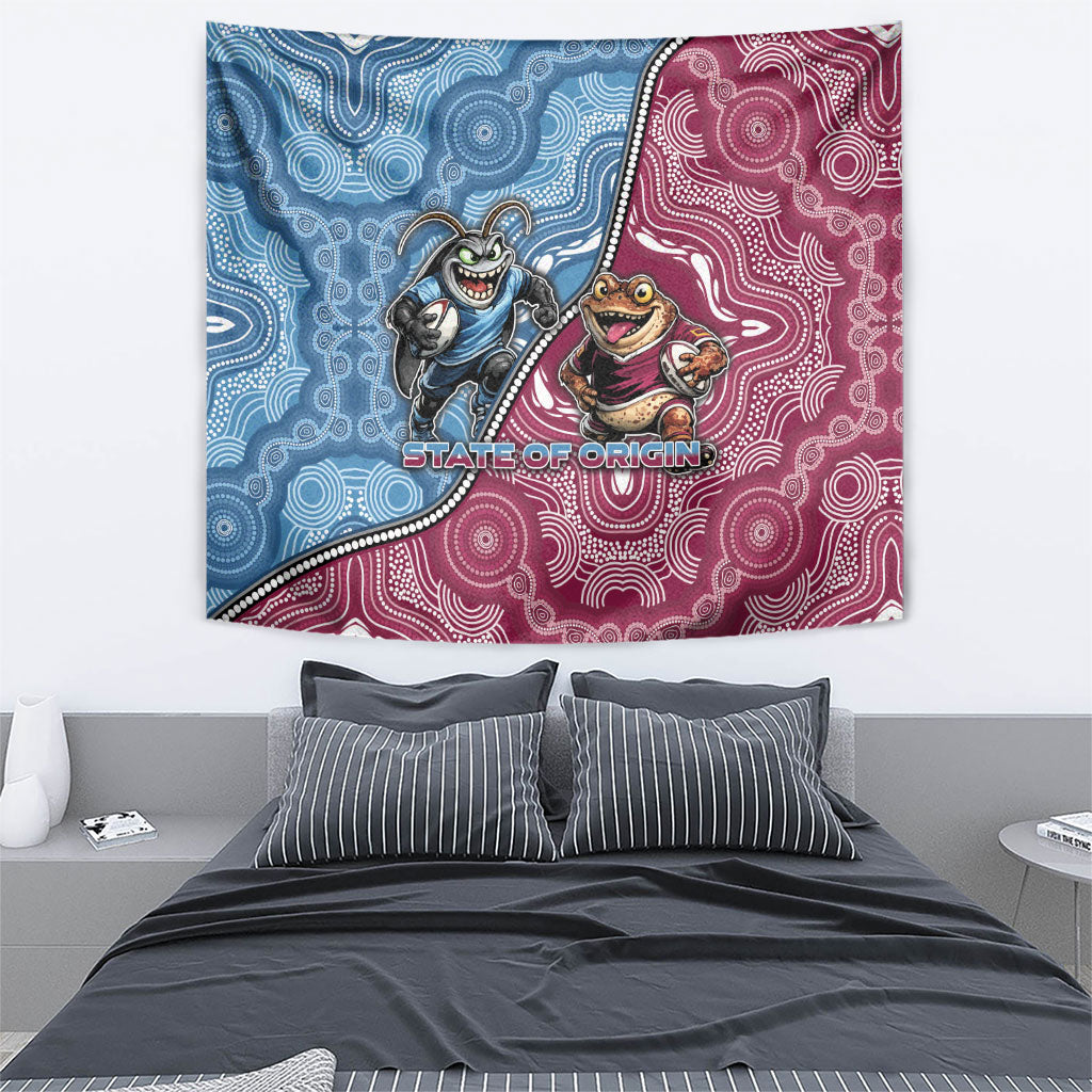 New South Wales And Queensland Tapestry Cockroaches With Frogs Aboriginal Art