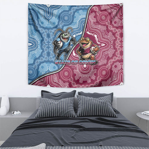 New South Wales And Queensland Tapestry Cockroaches With Frogs Aboriginal Art