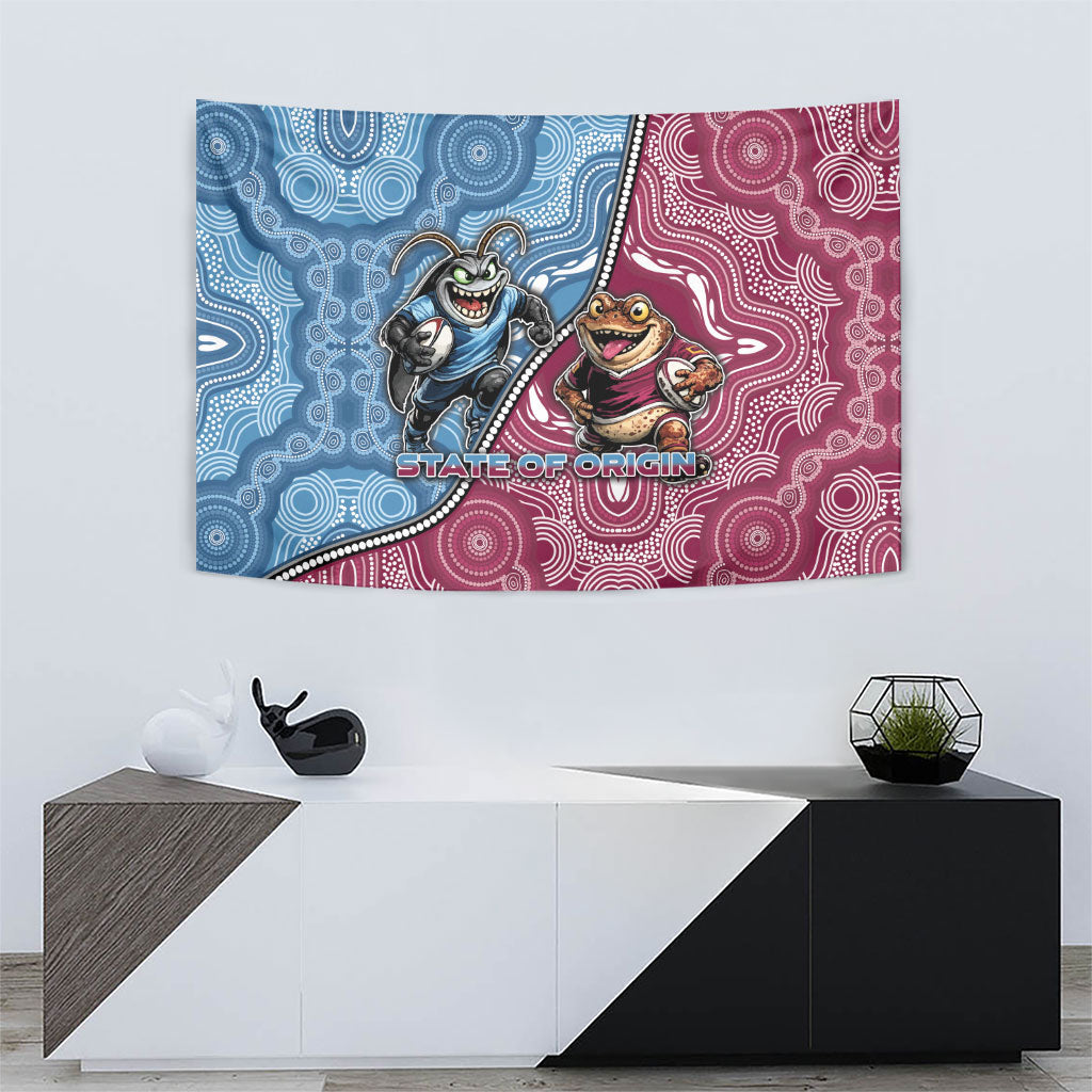 New South Wales And Queensland Tapestry Cockroaches With Frogs Aboriginal Art