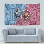 New South Wales And Queensland Tapestry Cockroaches With Frogs Aboriginal Art