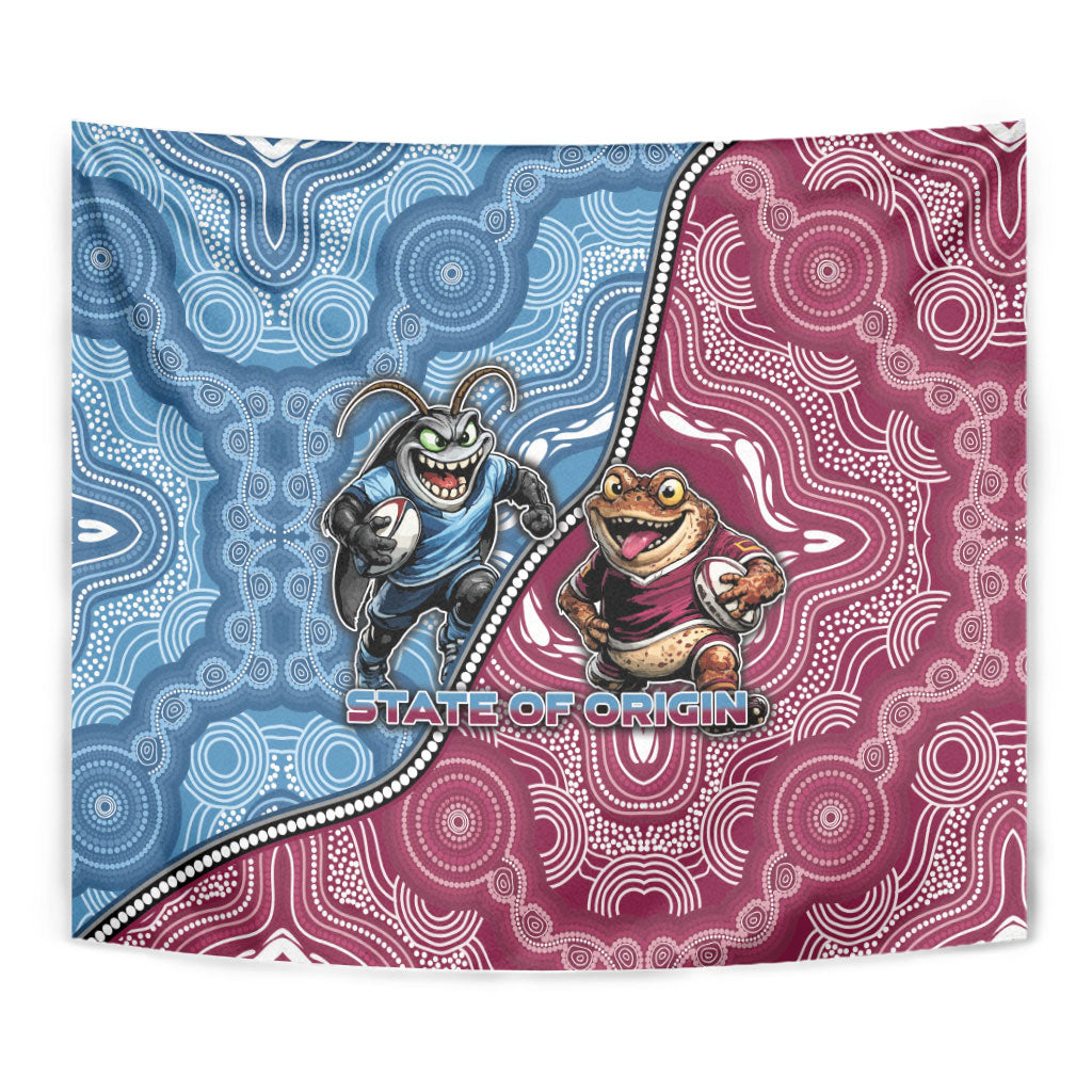New South Wales And Queensland Tapestry Cockroaches With Frogs Aboriginal Art