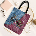 New South Wales And Queensland Tote Bag Cockroaches With Frogs Aboriginal Art