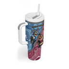 Personalised New South Wales And Queensland Tumbler With Handle Cockroaches With Frogs Aboriginal Art