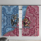New South Wales And Queensland Window Curtain Cockroaches With Frogs Aboriginal Art