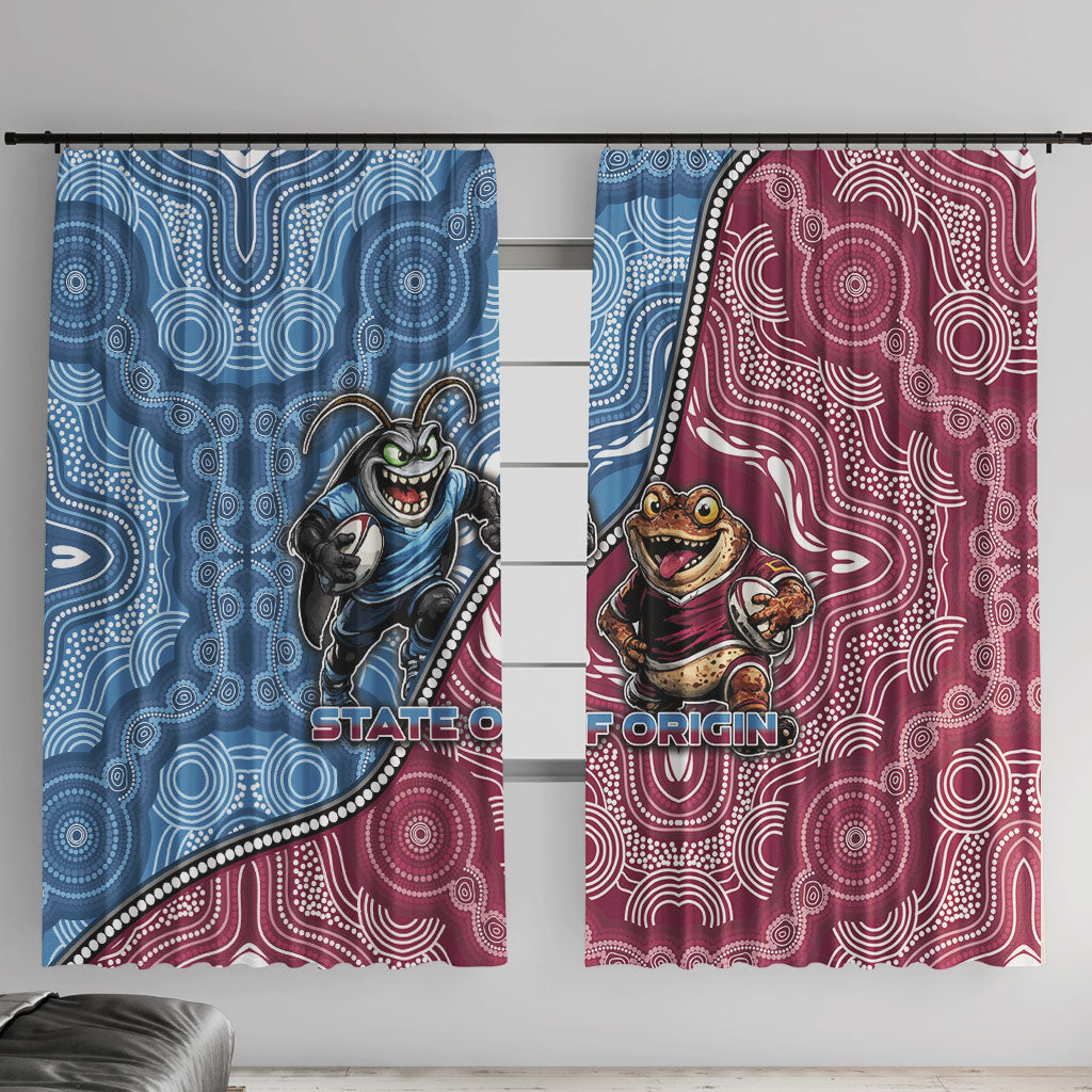 New South Wales And Queensland Window Curtain Cockroaches With Frogs Aboriginal Art