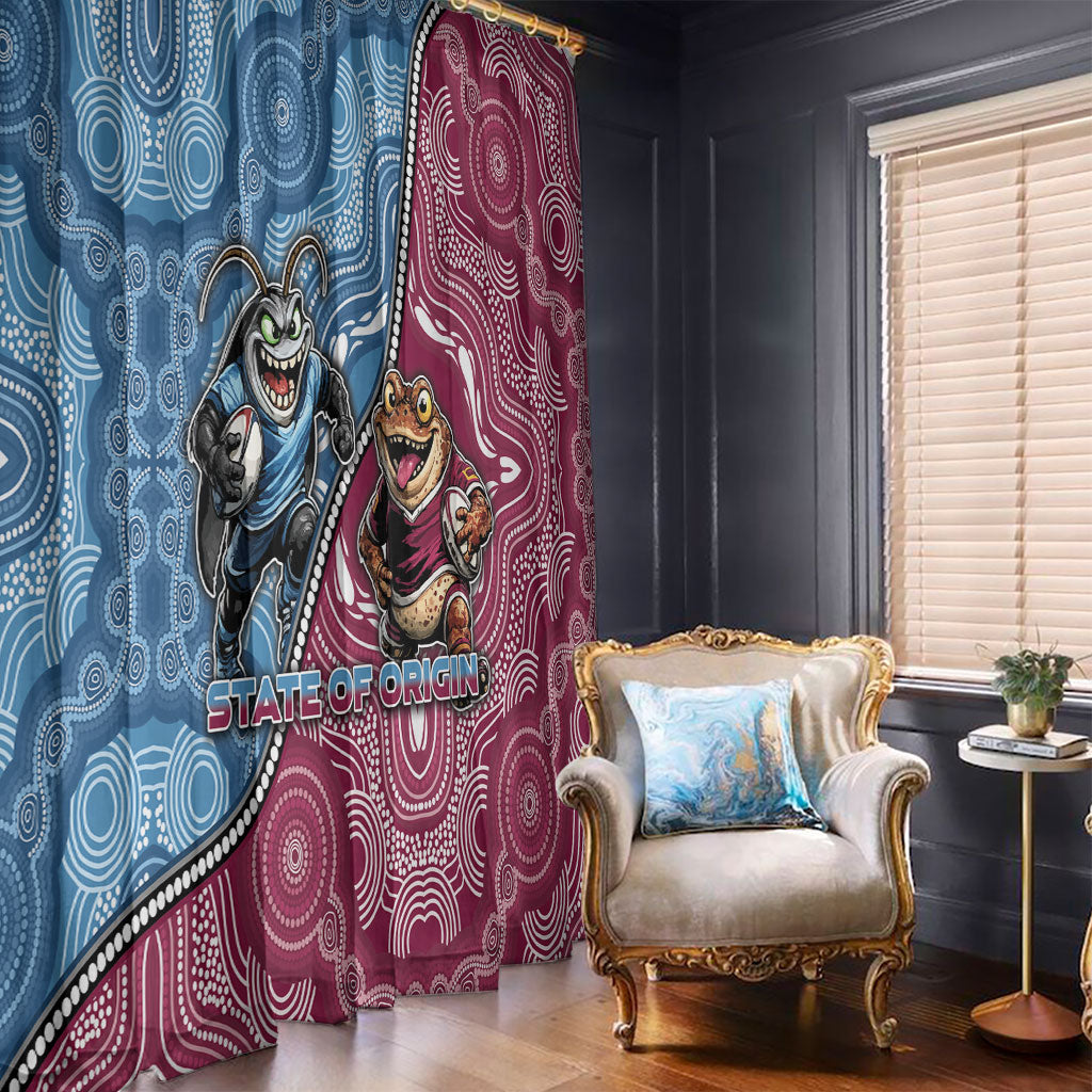 New South Wales And Queensland Window Curtain Cockroaches With Frogs Aboriginal Art