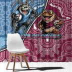 New South Wales And Queensland Window Curtain Cockroaches With Frogs Aboriginal Art